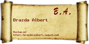 Brazda Albert névjegykártya
